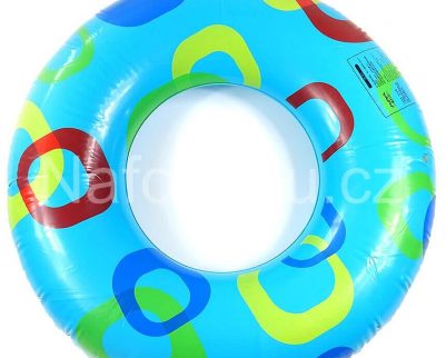 Modrý nafukovací kruh do vody s kruhy