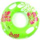 Zelený nafukovací kruh do vody s květinami 75 cm